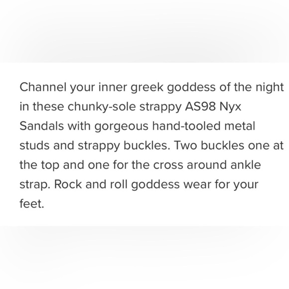 A.S. 98 Nyx Studded Sandals Size 7 NWT - Picture 4 of 16